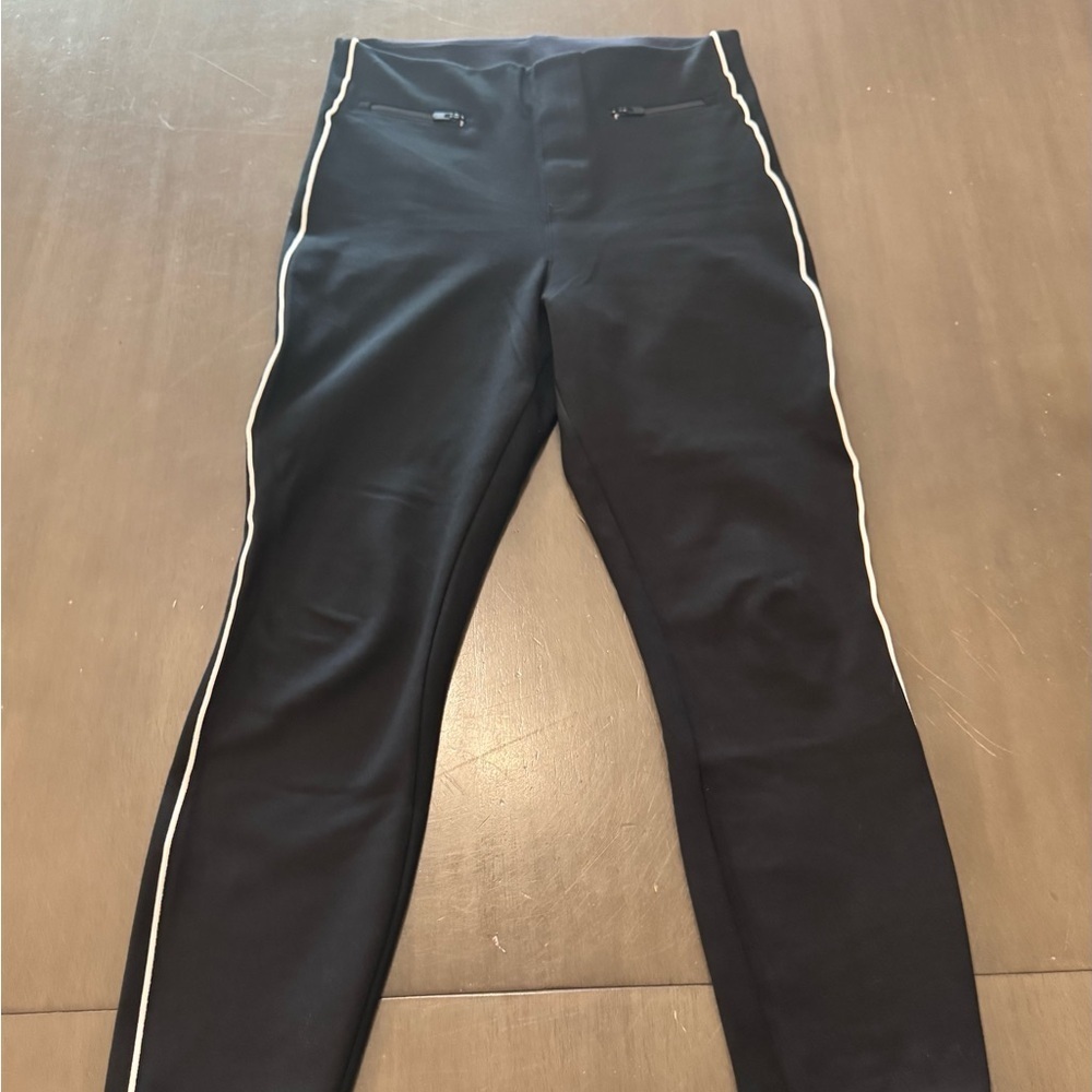 Spanx The Perfect Pant Ankle Piped Skinny Classic Black Women’s Sz. M Pant